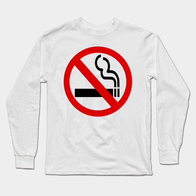 No Smoking Long Sleeve T-Shirt by AaronShirleyArtist